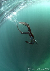 Sean - Freediver.
Turbot Island, Connemara.
Easter 2007... by Mark Thomas 
